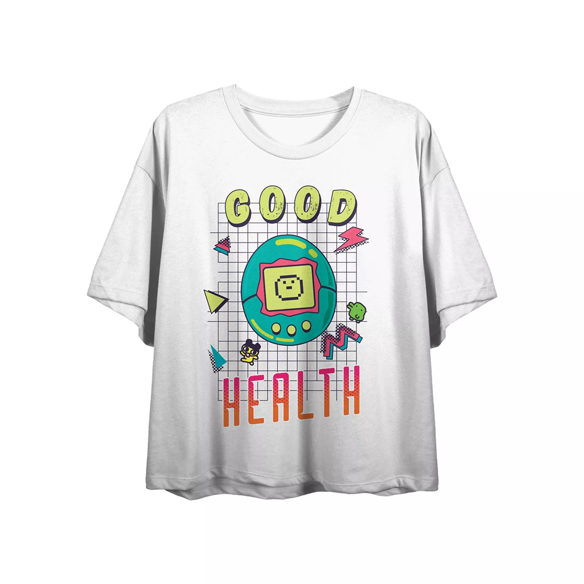 Juniors' Tamagotchi "Good Health" Graphic Tee, Women's, Size: Small, White Product Image