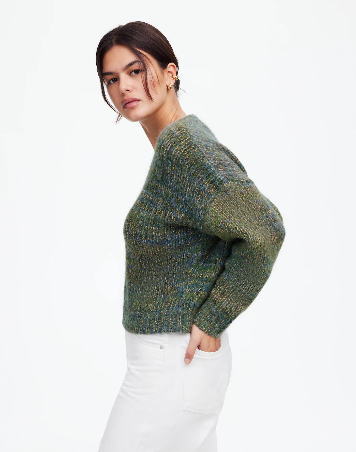Marled V-Neck Sweater Product Image