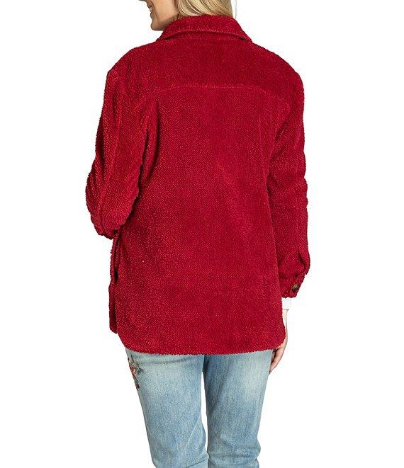 APNY Sherpa Collared Long Sleeve Shirt Jacket Product Image
