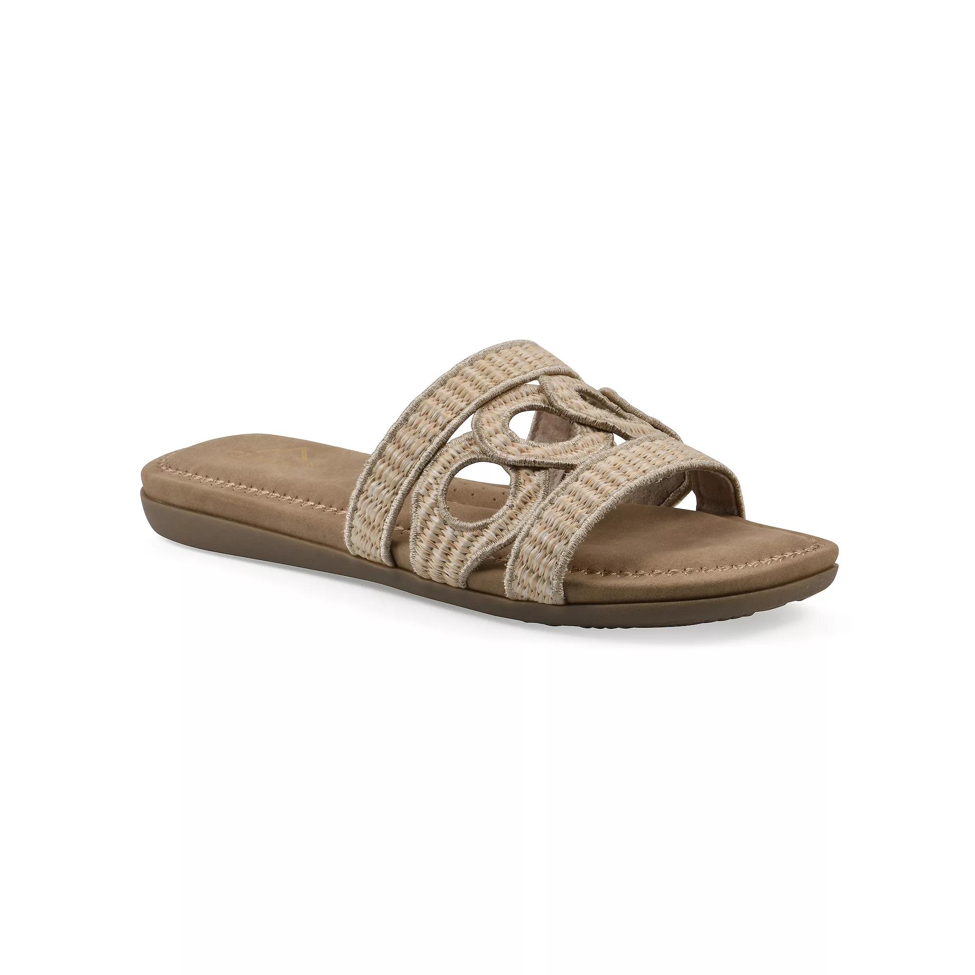 Cliffs by White Mountain Fraly Women's Slide Sandals, Size: 8.5, Natural Rafia Product Image