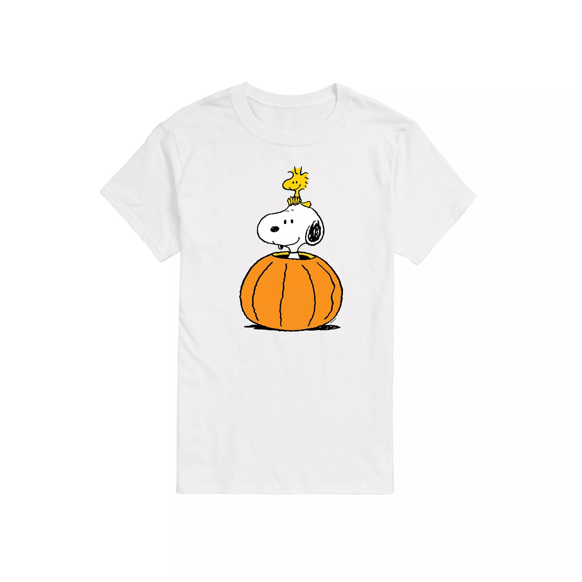 Men's Peanuts Snoopy Woodstock Pumpkin Graphic Tee,  Product Image