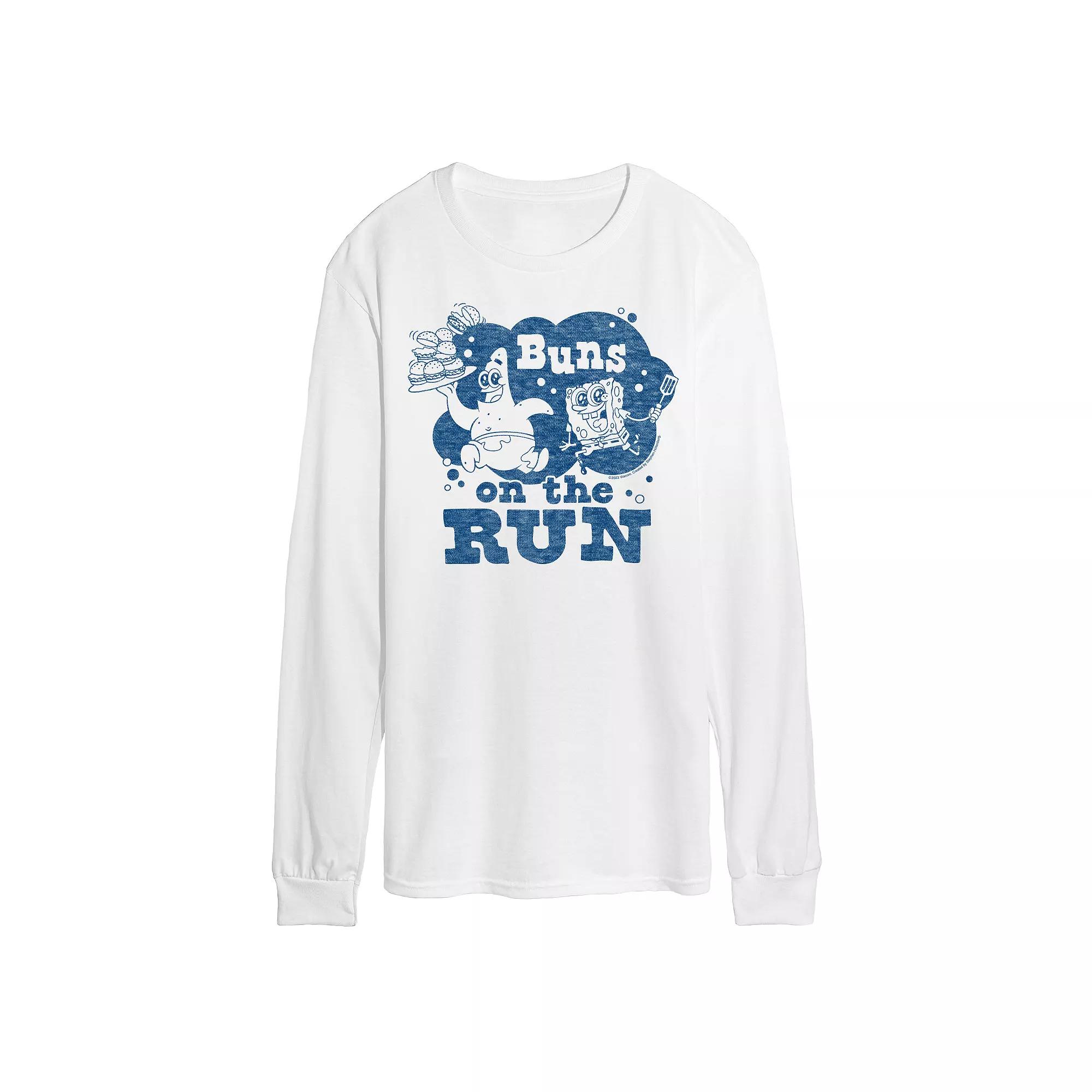 Men's Nickelodeon SpongeBob Squarepants Buns On The Run Long Sleeve,  Product Image