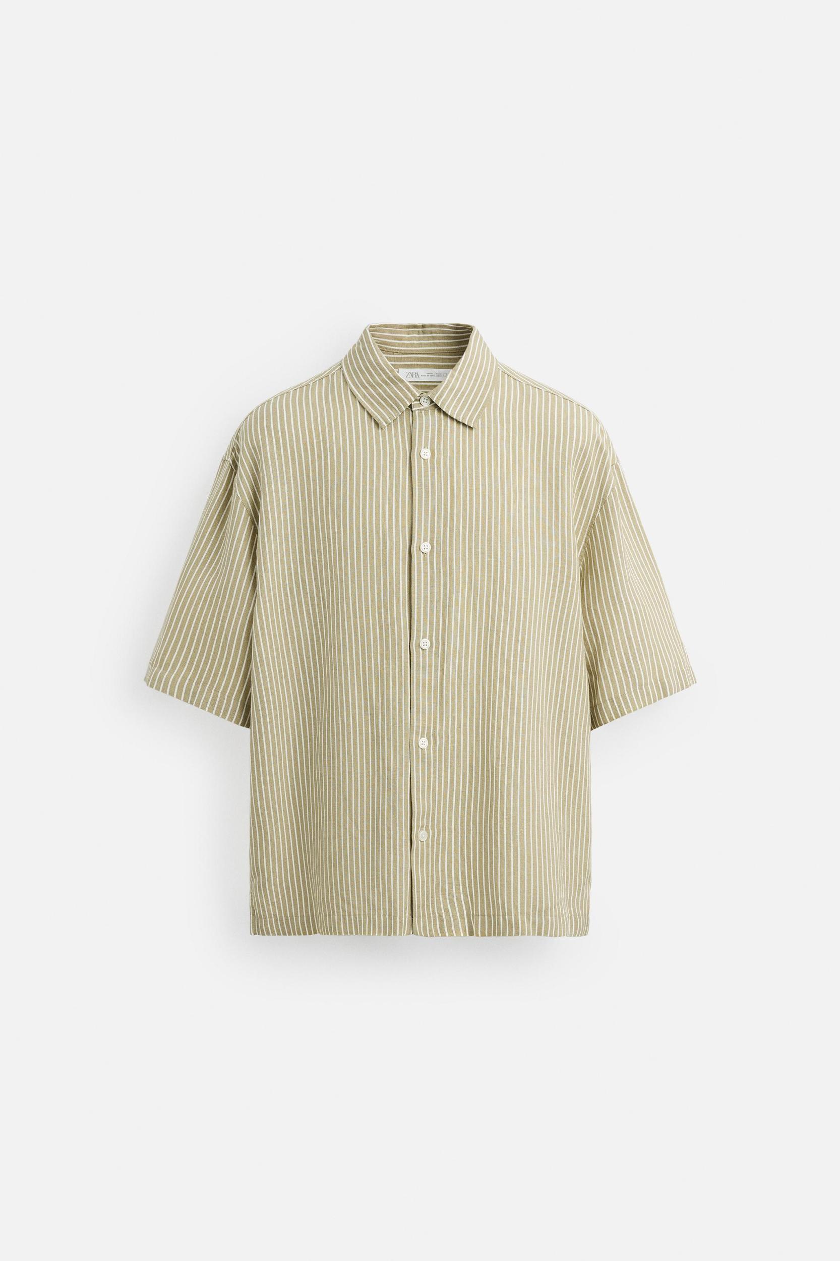 LINEN - VISCOSE STRIPED SHIRT Product Image