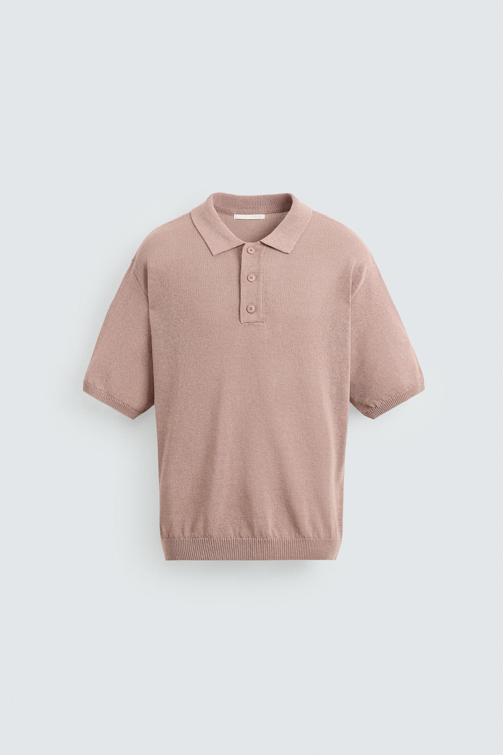 TEXTURED KNIT POLO SHIRT Product Image
