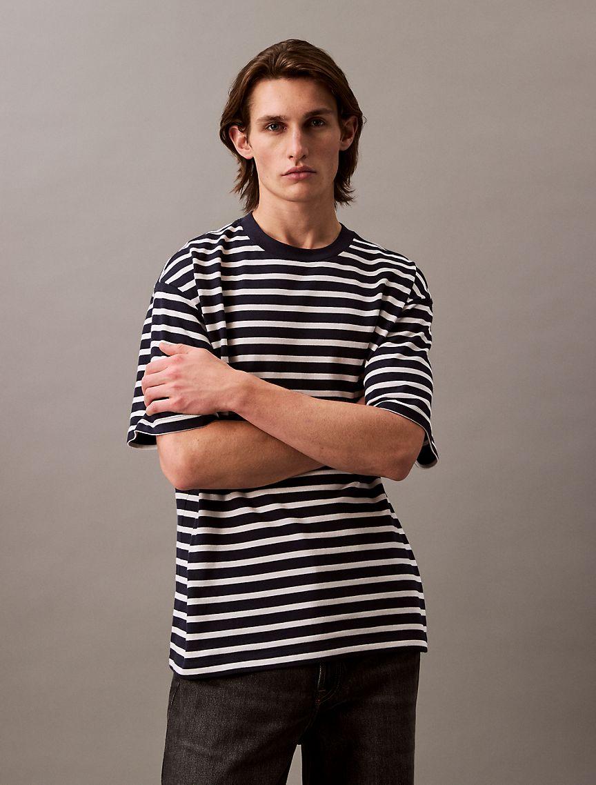 Bold Stripe Jersey Relaxed Tee Product Image