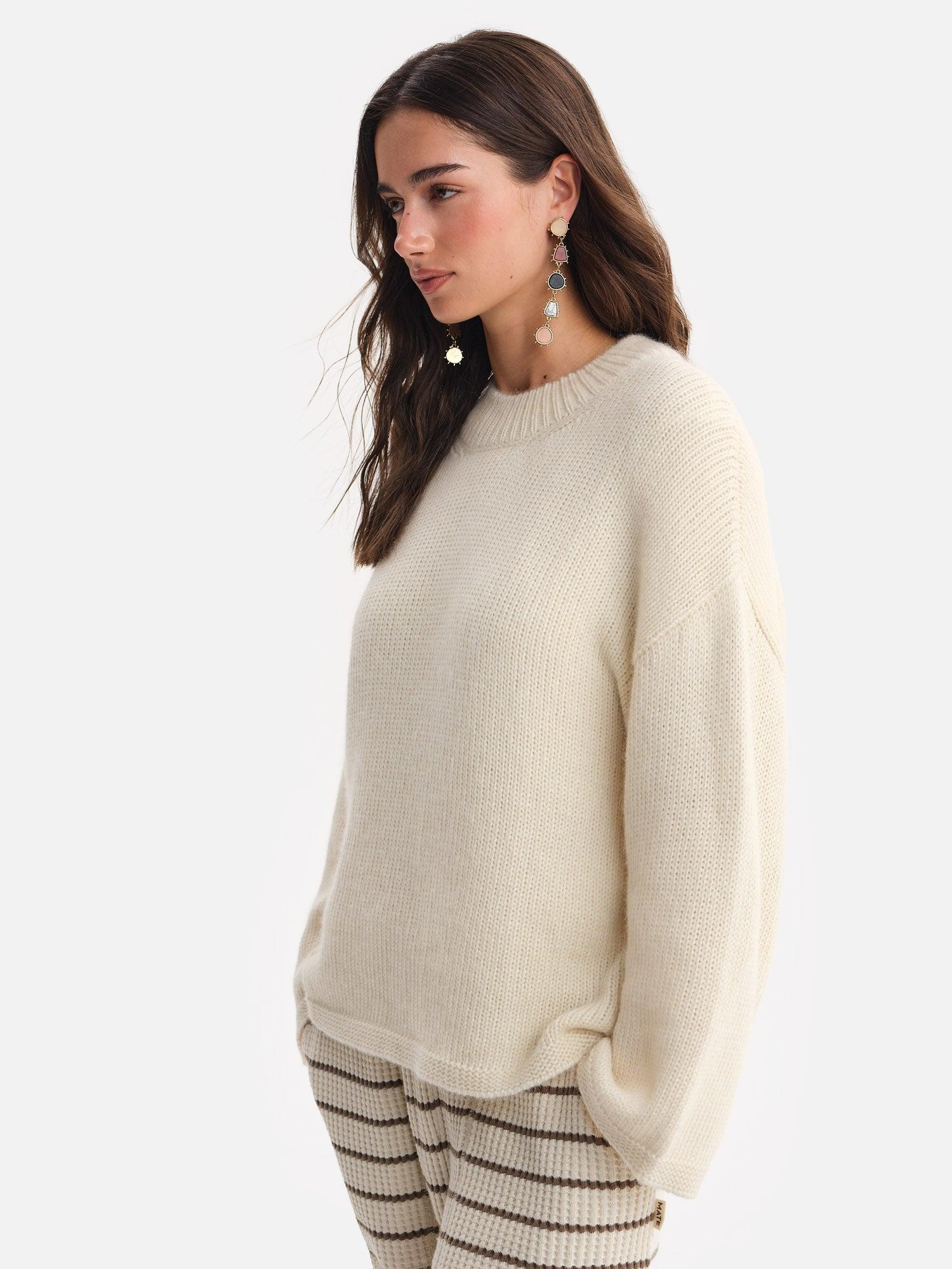 Luxe Alpaca Crewneck Pullover Female Product Image