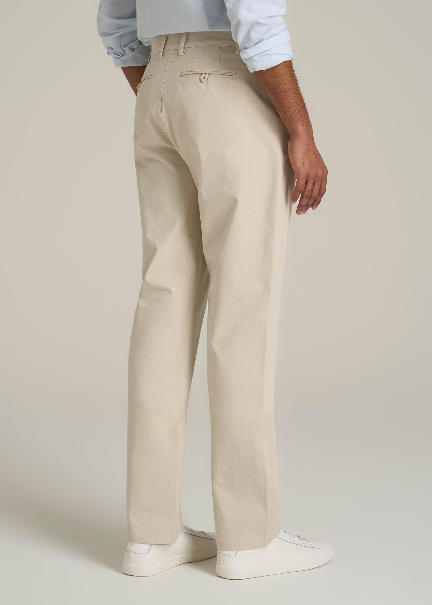 4 Way Stretch Commuter STRAIGHT Leg Chino Pants for Tall Men in Light Stone Male Product Image