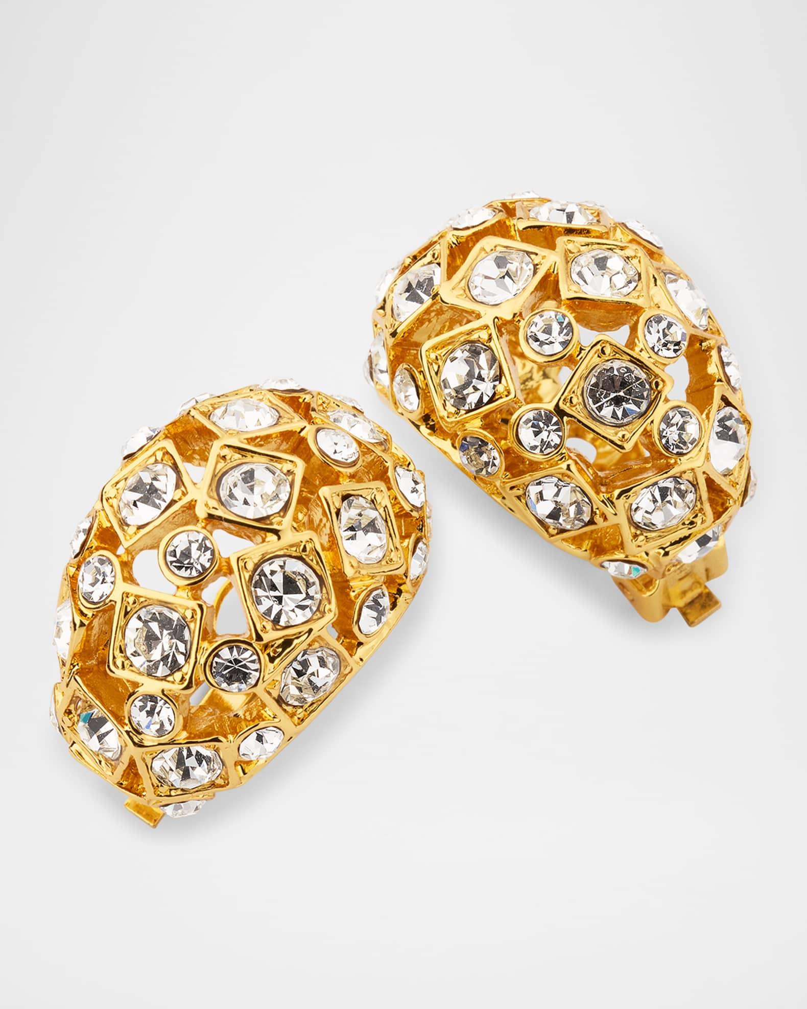 Crystal Cluster Clip-On Earrings Product Image