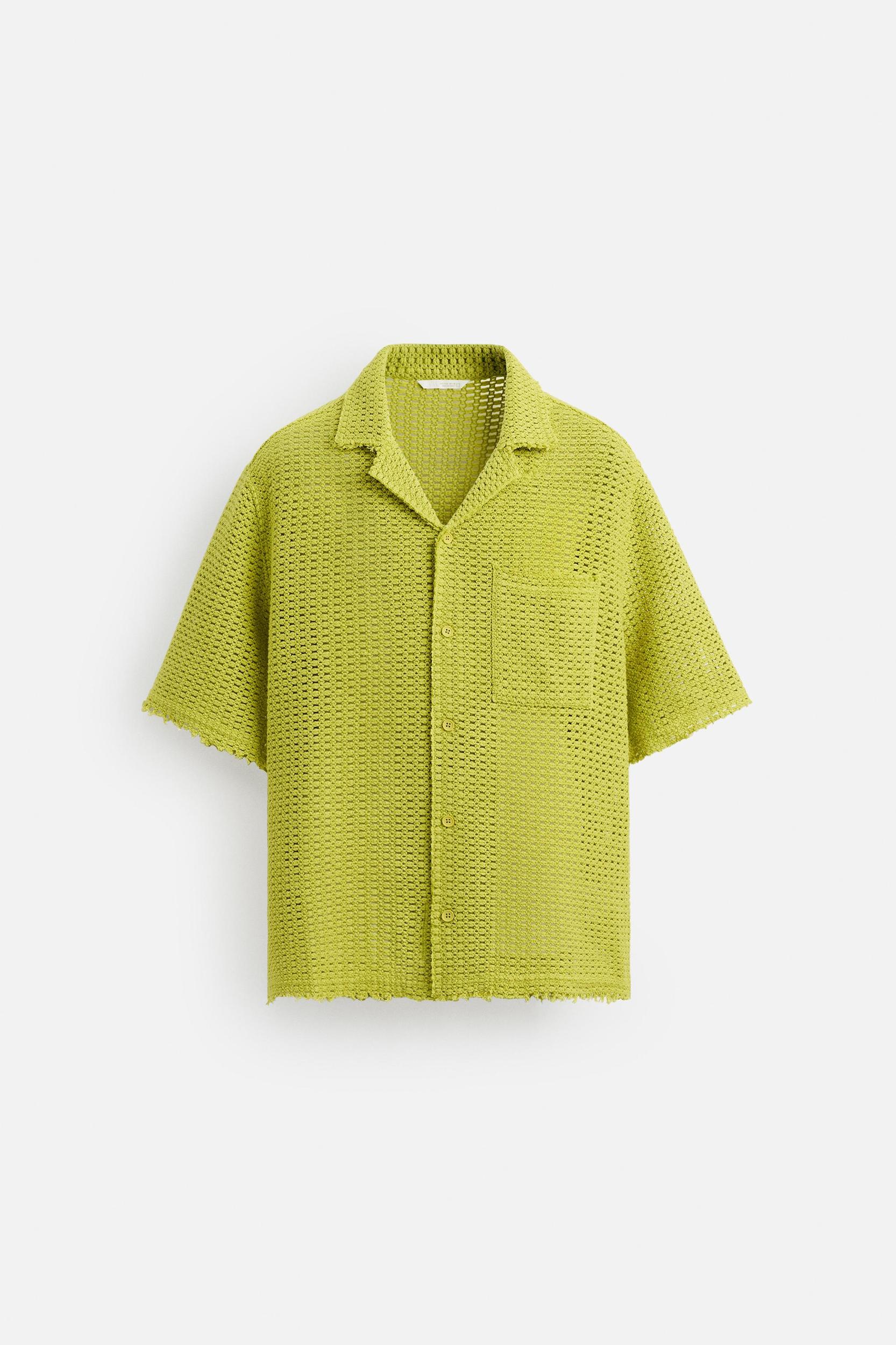 TEXTURED OPENWORK SHIRT Product Image
