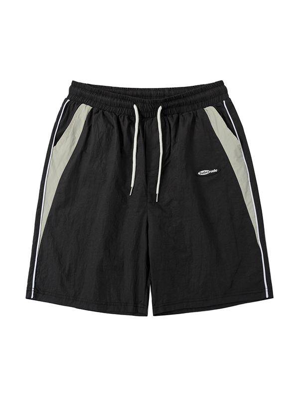 Men's Contrast Color Splicing Loose Shorts Product Image