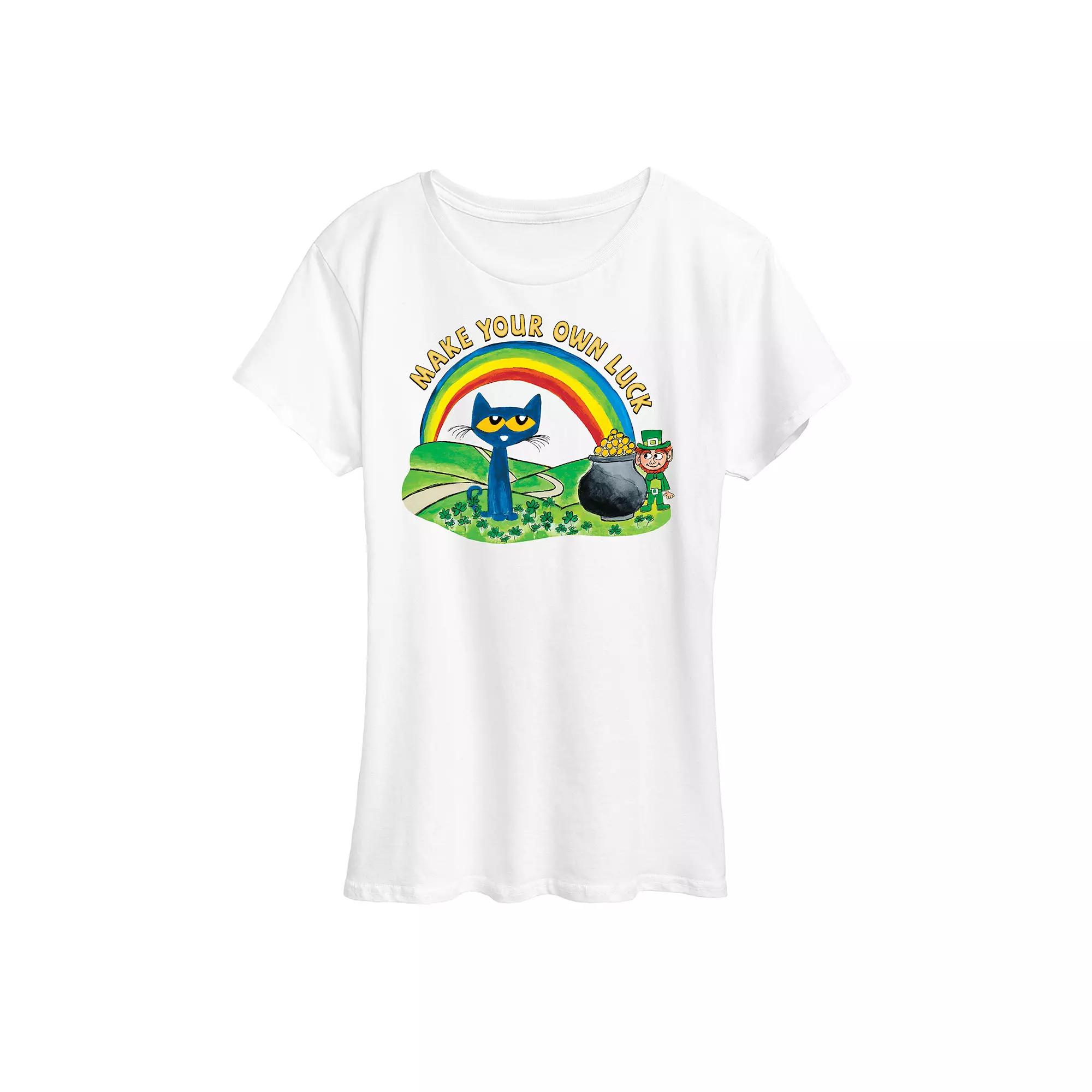 Women's Pete The Cat Pete Leprechaun Pot Of Gold Graphic Tee,  Product Image