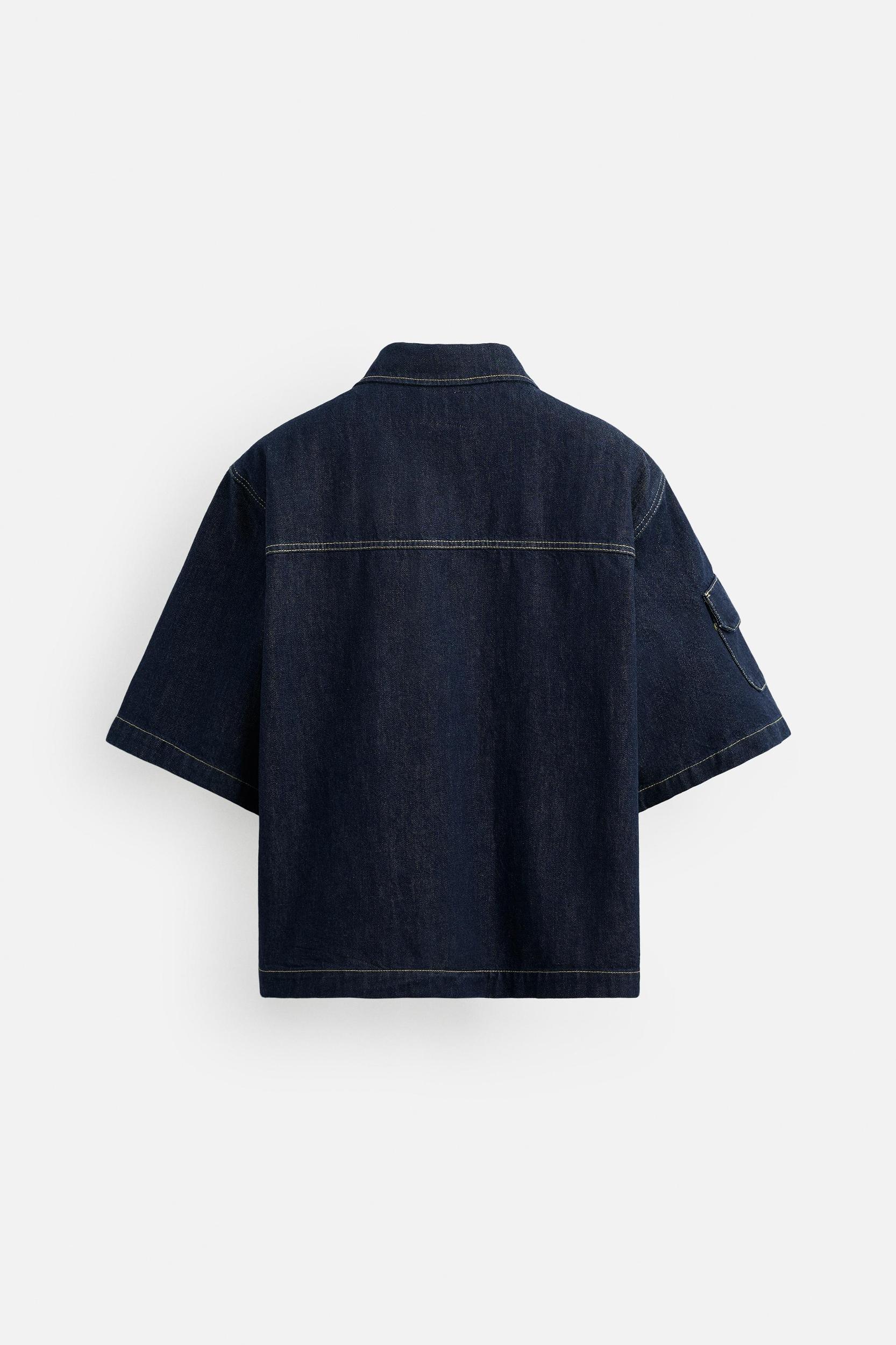 DENIM SHIRT WITH POCKETS Product Image