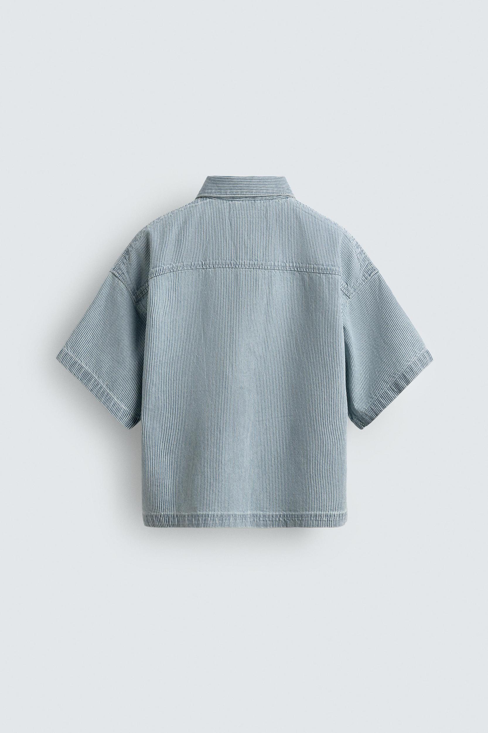 WASHED STRIPED BOXY FIT POLO Product Image