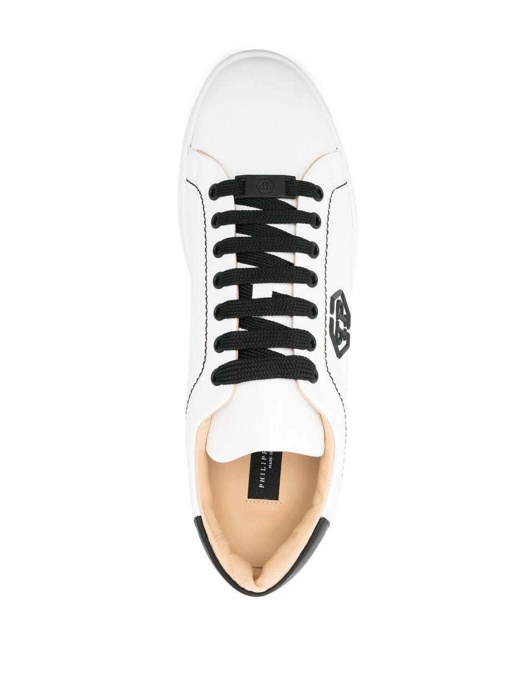 low-top leather sneakers Product Image