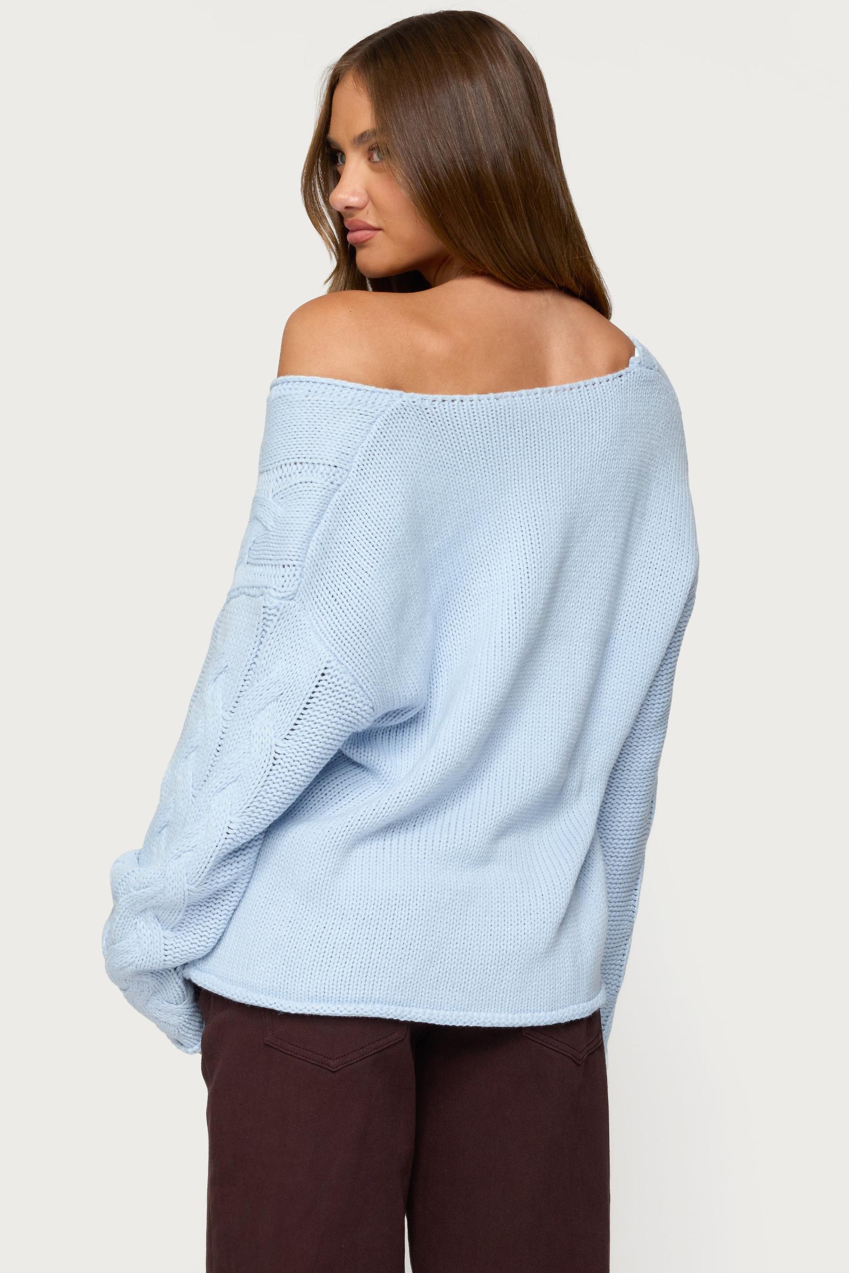 Inga Oversized Cable Knit Sweater Product Image