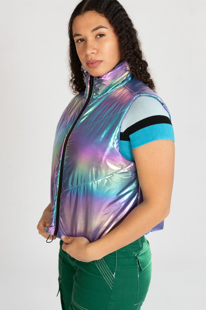 Iridescent Puffer Vest Product Image
