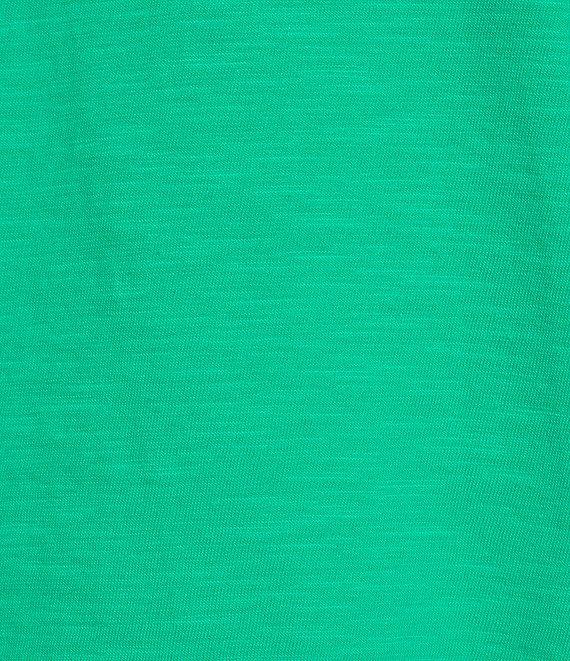 Investments Petite Size 3/4 Ruched Sleeve Crew Neck Top Product Image