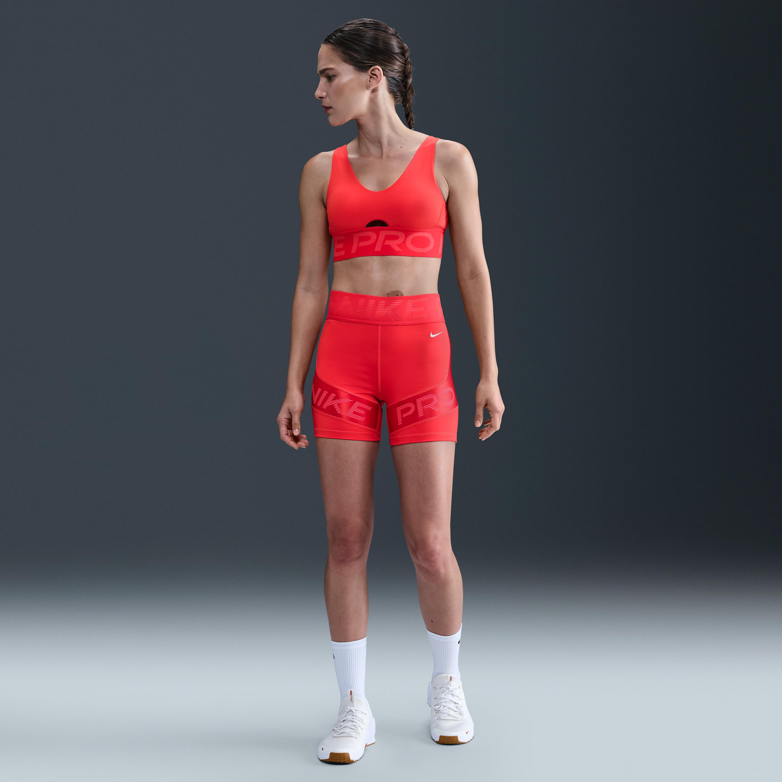 Womens Nike Pro Indy Plunge Medium-Support Padded Sports Bra | HF7324-696 Product Image