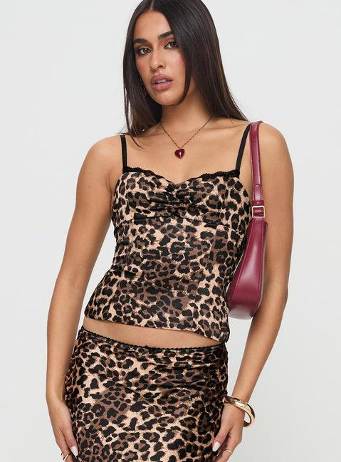 Enigmatic Cami Top Leopard Product Image