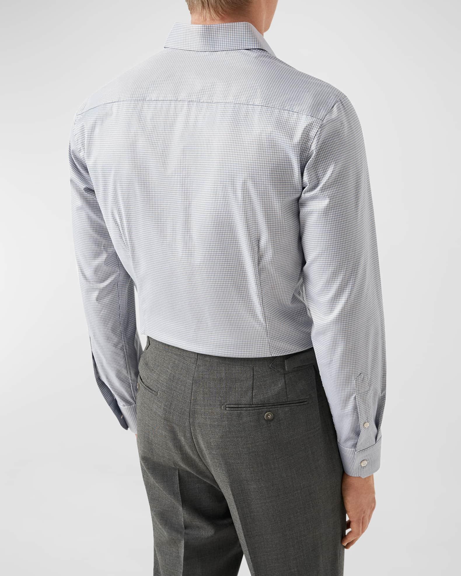 Men's Signature Micro-Check Contemporary-Fit Dress Shirt Product Image