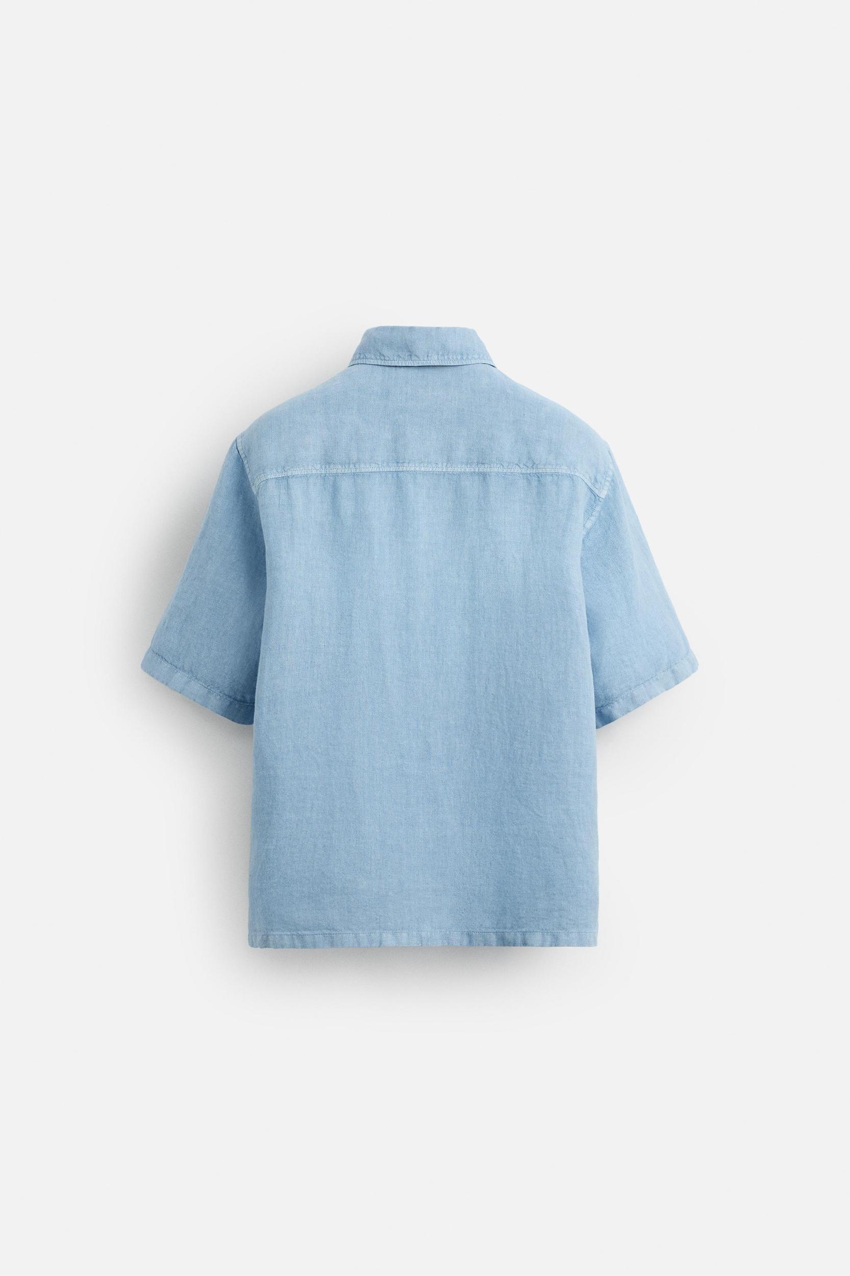 WASHED 100% LINEN SHIRT Product Image