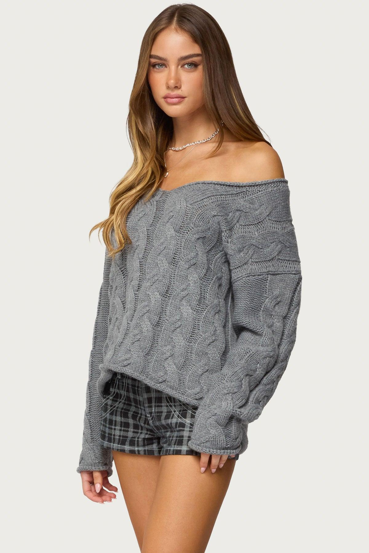 Inga Oversized Cable Knit Sweater Product Image