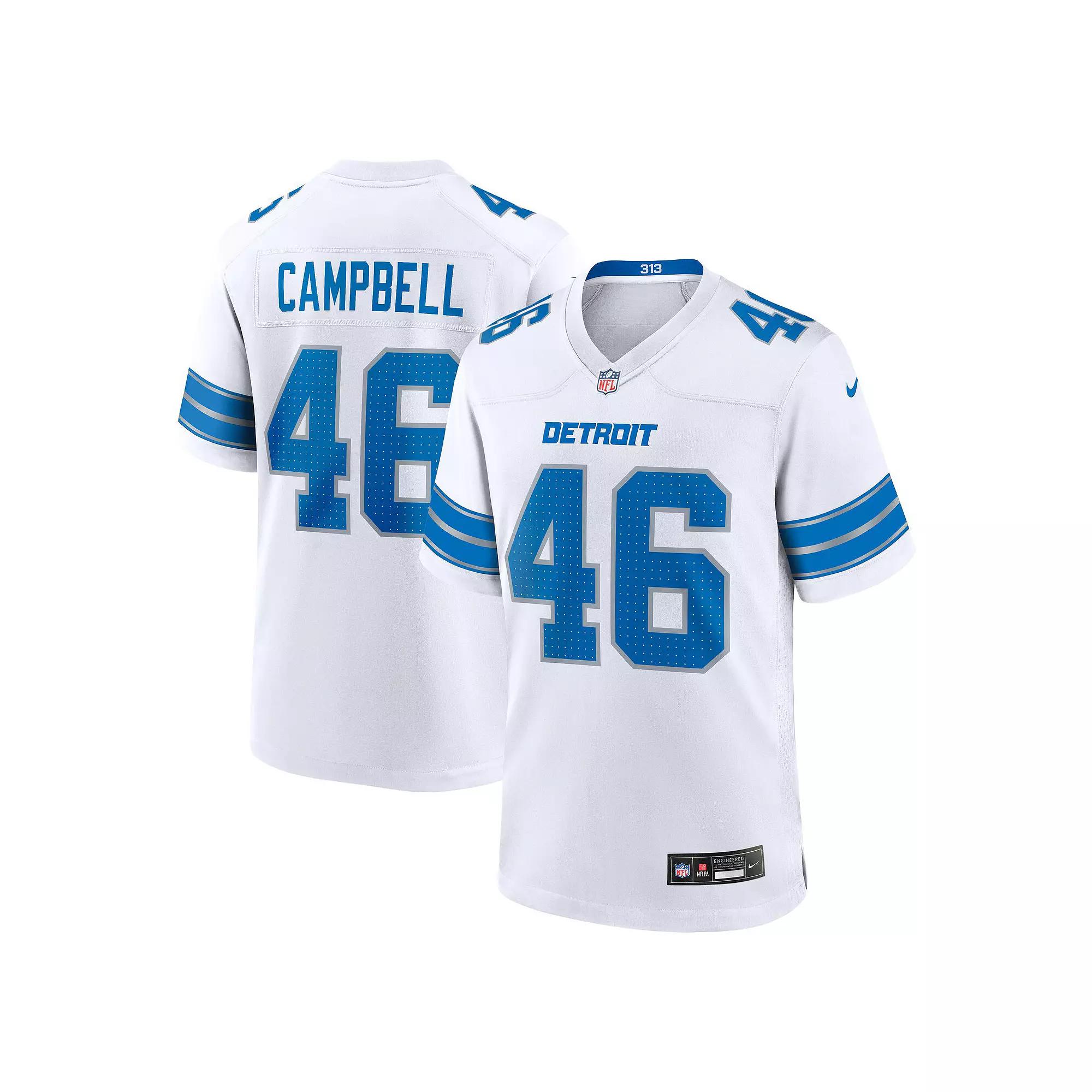 Men's Nike Jack Campbell White Detroit Lions White Game Jersey,  Product Image