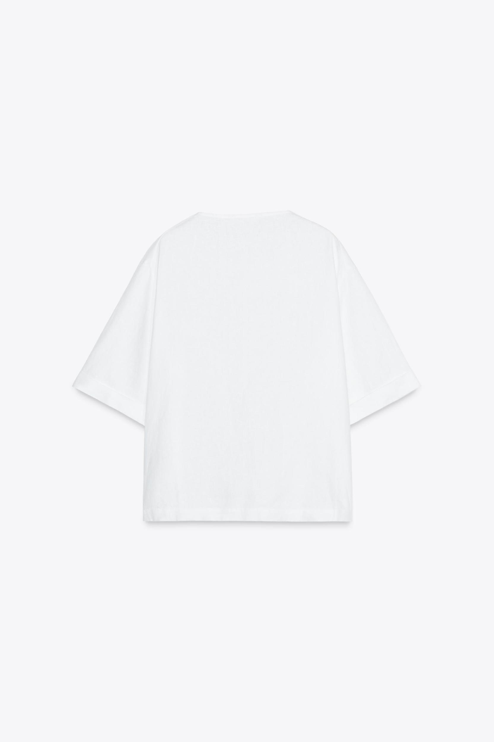 100% LINEN BLOUSE WITH POCKET ZW COLLECTION Product Image