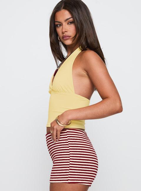 Whimsy Halter Top Lemon Product Image