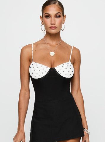 Evette Bodysuit Black / White Product Image