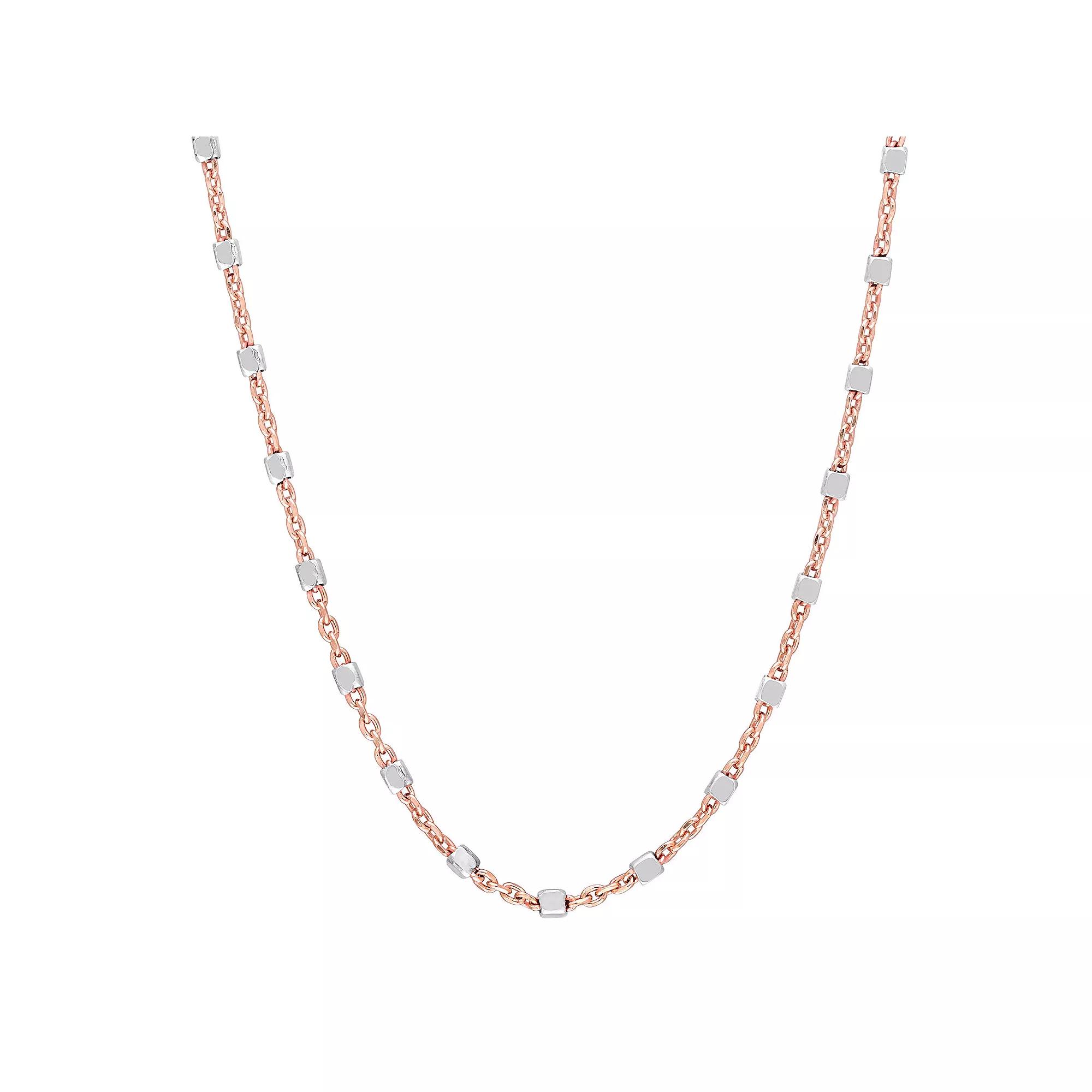 Stella Grace 18k Gold & Sterling Silver Bead Chain Necklace, Women's,  Product Image