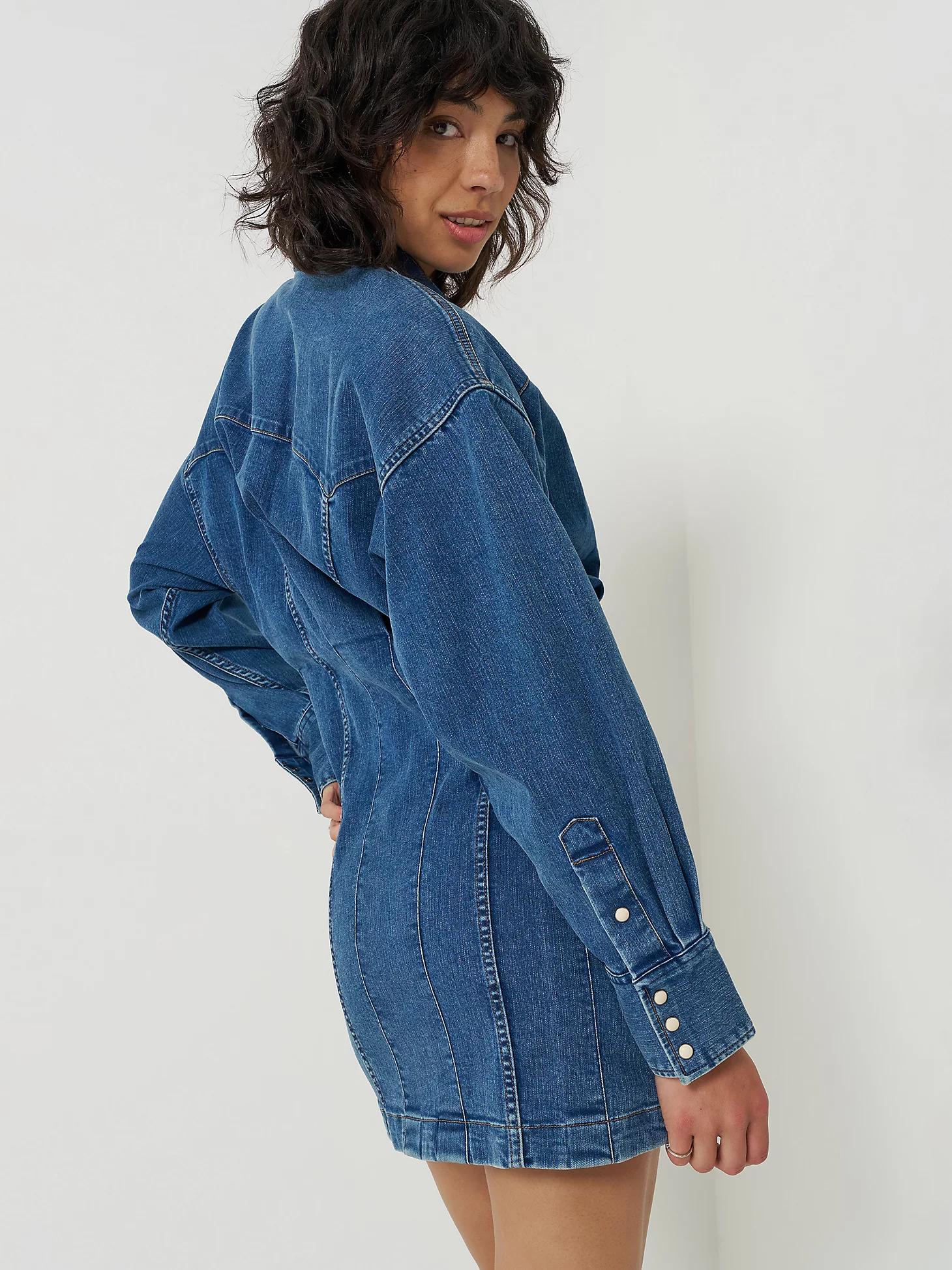 Women's Darted Skirt Dress in Sapphire Trace Product Image