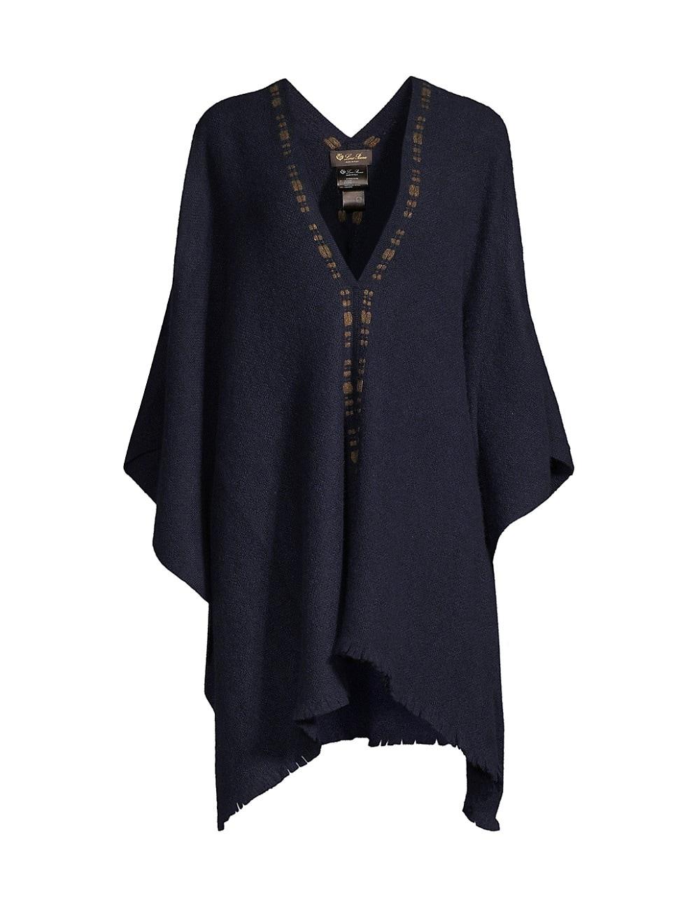 Womens Cashmere-Blend Poncho Product Image