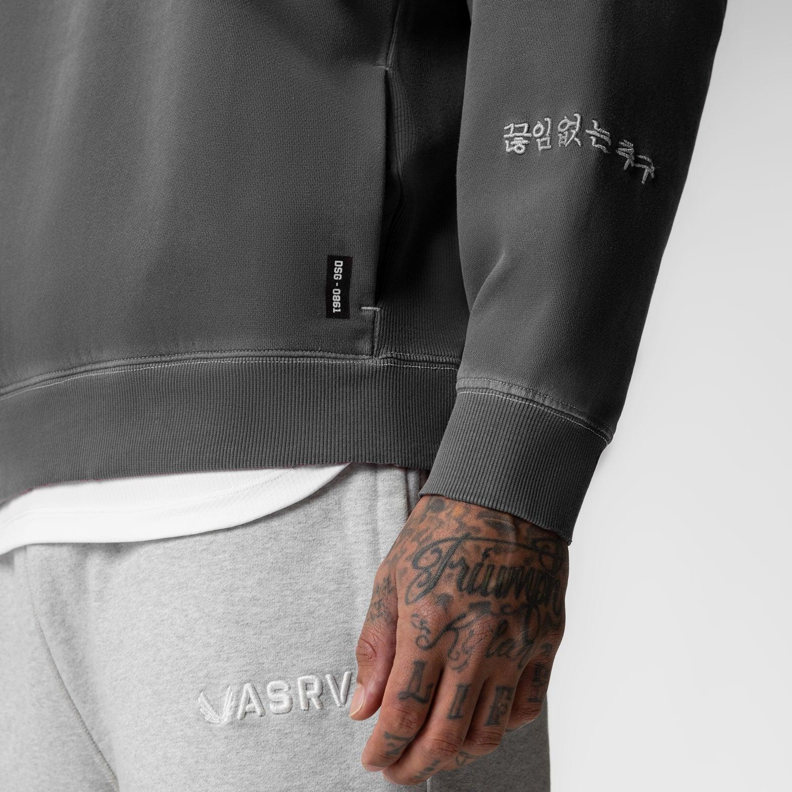 0861. Tech Essential™ Distressed Crewneck - Faded Olive Product Image