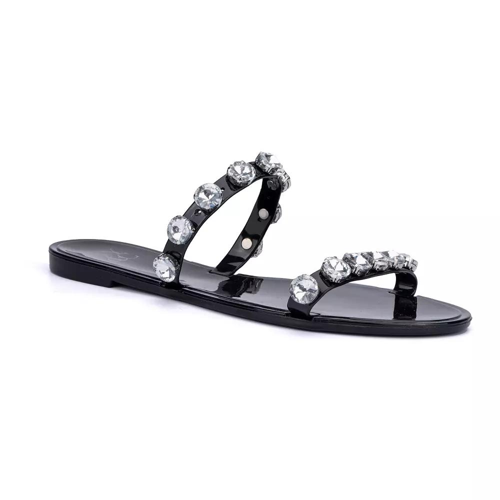 New York & Company Chava Women's Gem Jelly Sandals, Size: 10, Beige Product Image