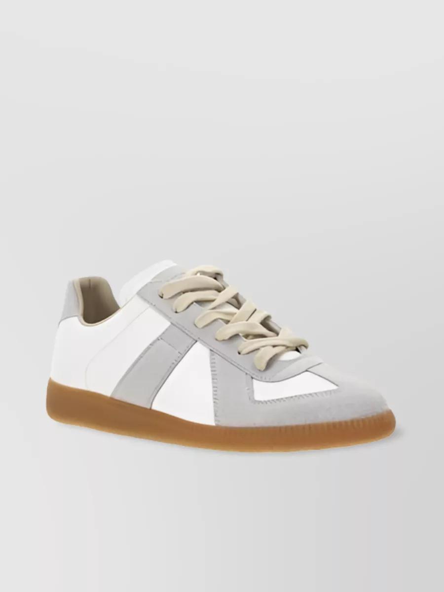 MAISON MARGIELA Bicolor Leather Replica Sneakers In White Product Image