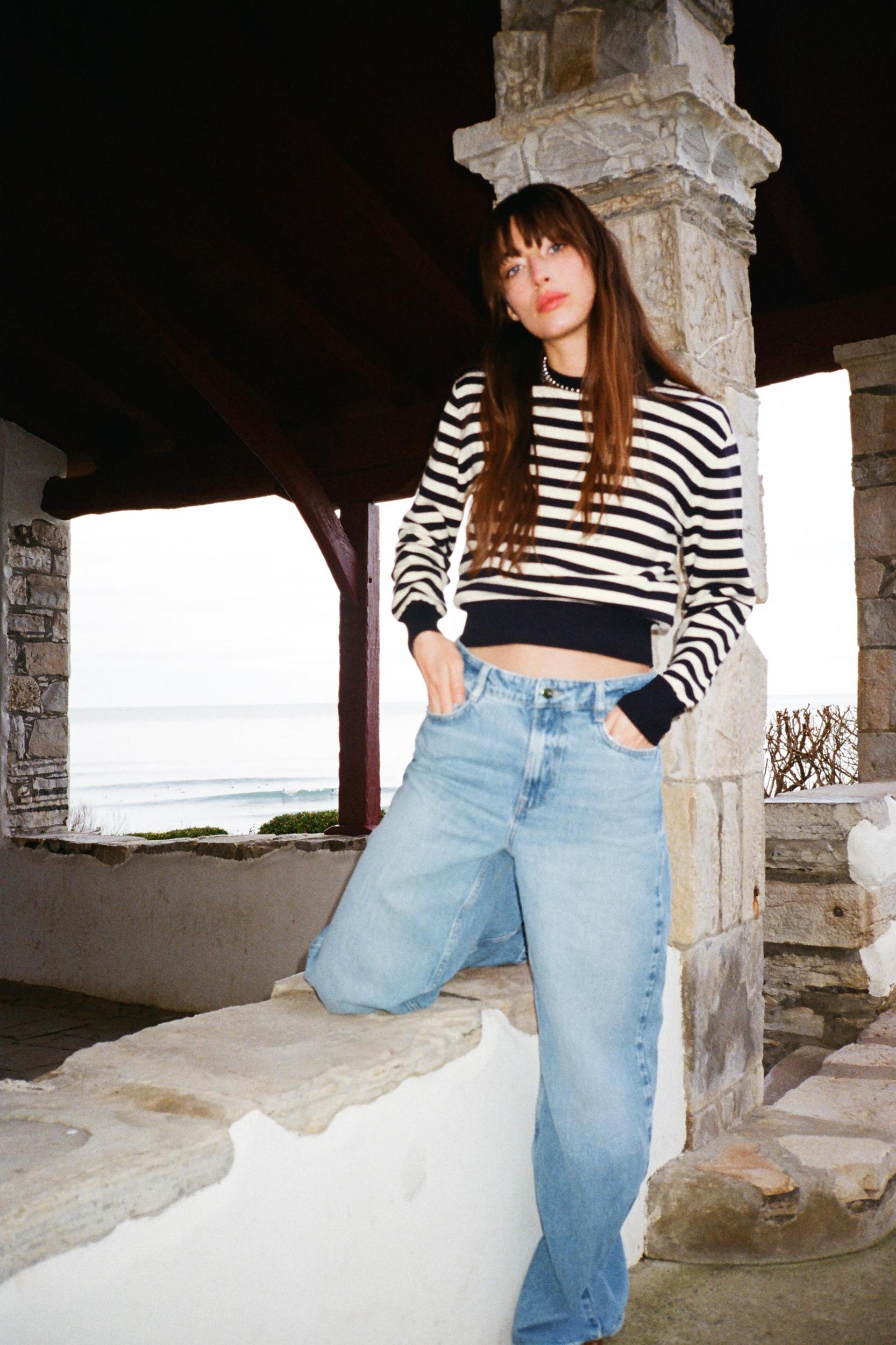 STRIPED KNIT SWEATER Product Image