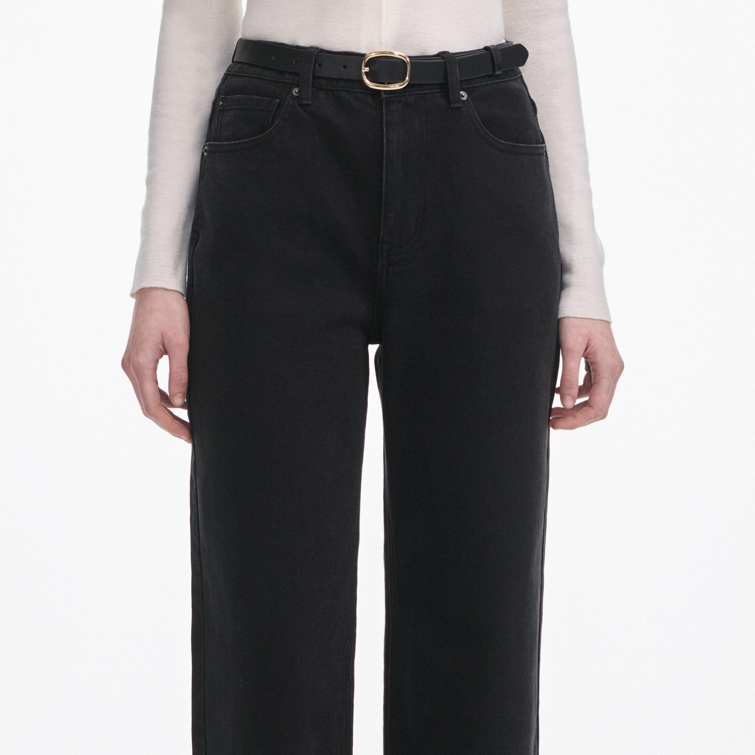 Black Straight Leg Jeans Product Image