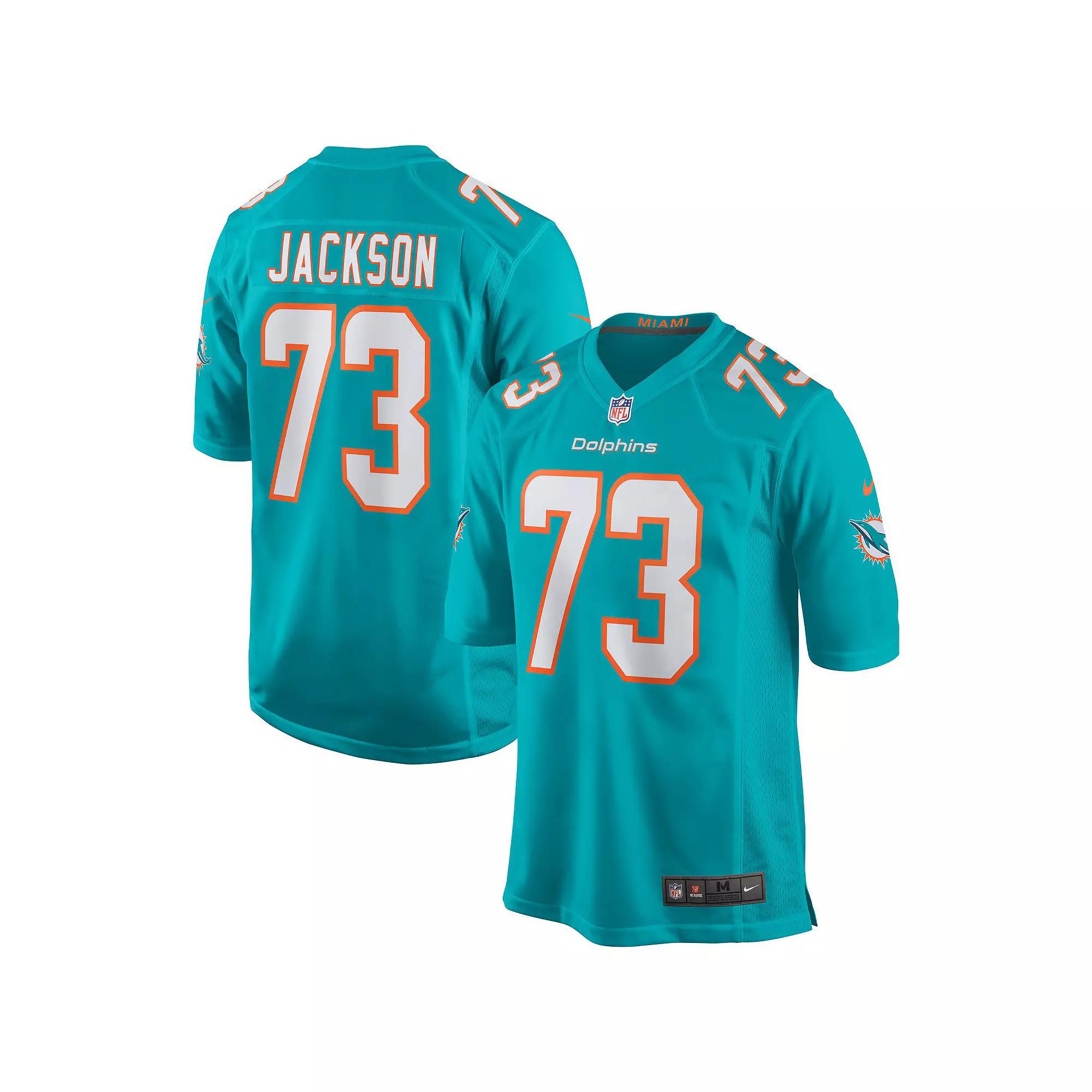 Men's Nike Austin Jackson Aqua Miami Dolphins Game Jersey,  Product Image