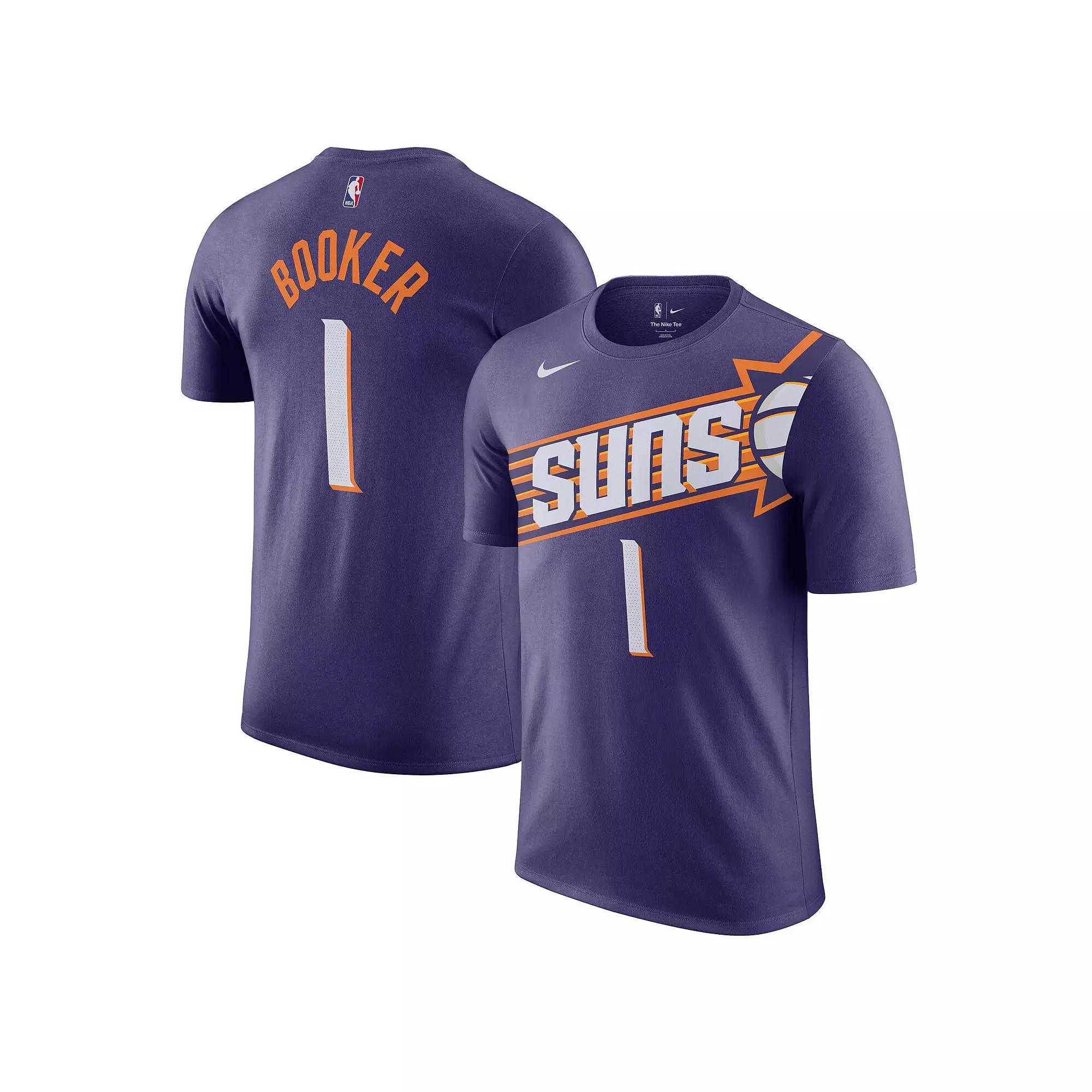 Men's Nike Devin Booker Purple Phoenix Suns Icon 2022/23 Name & Number T-Shirt,  Product Image