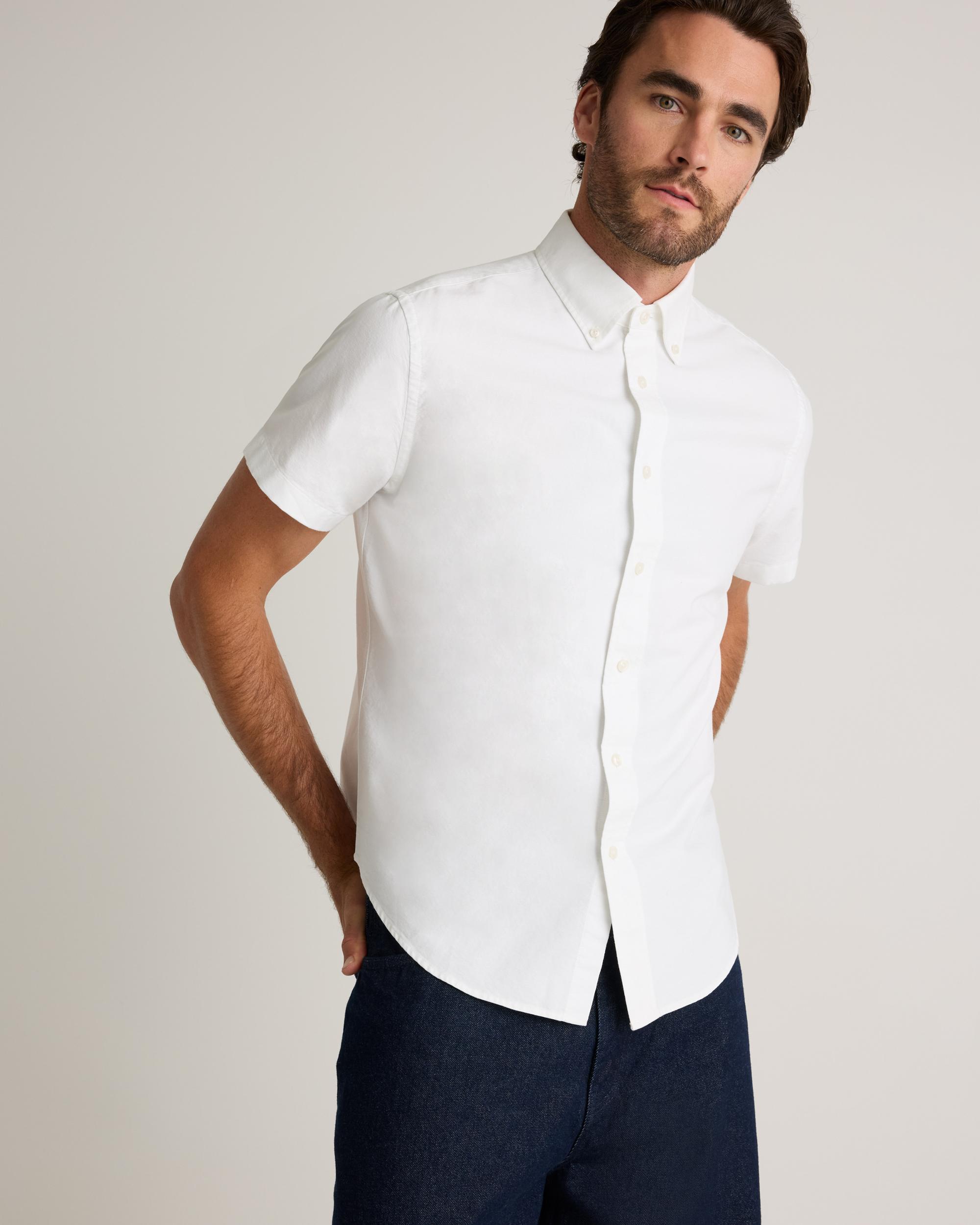 Quince | Men's Short Sleeve Oxford Shirt Organic Cotton Product Image