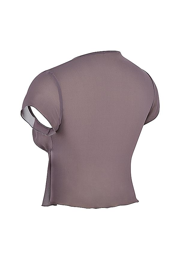 Maia  dark mauve tie front top Product Image