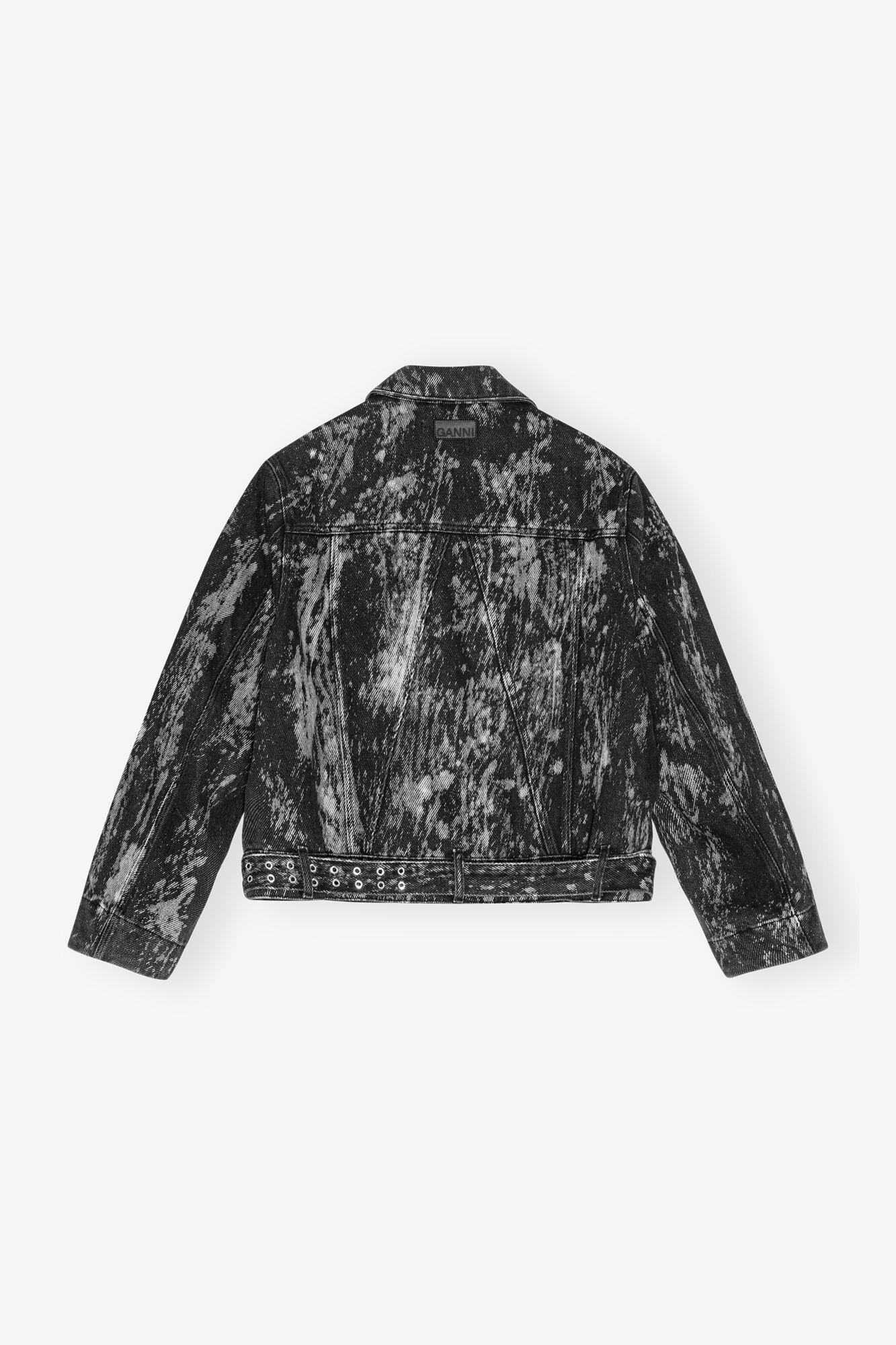 Black Washed Denim Jacket Product Image