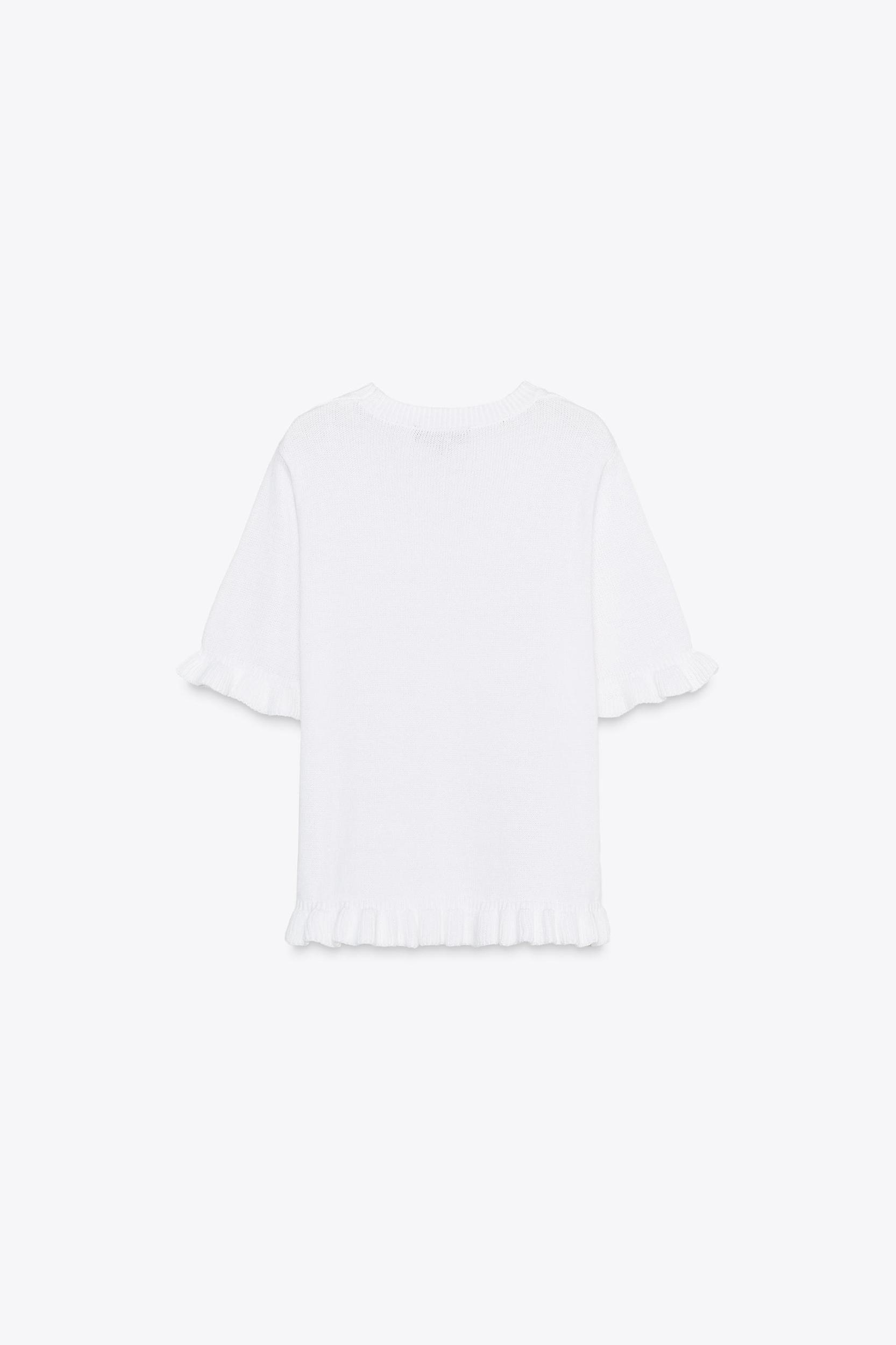 RUFFLED KNIT TOP Product Image