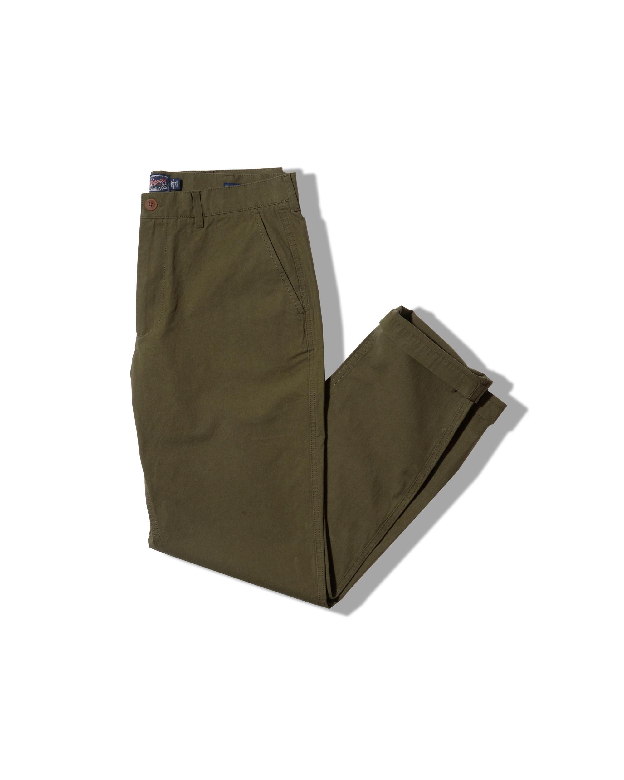 Mercer  Cotton Officer Pants - Dark Olive Product Image