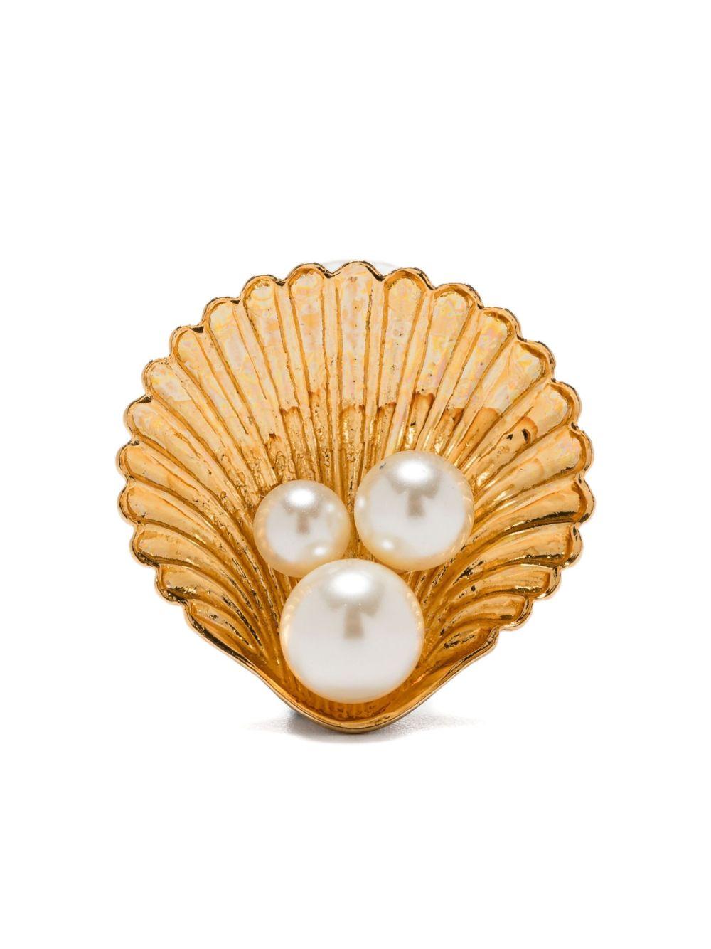 Maricela shell-pearl earrings Product Image