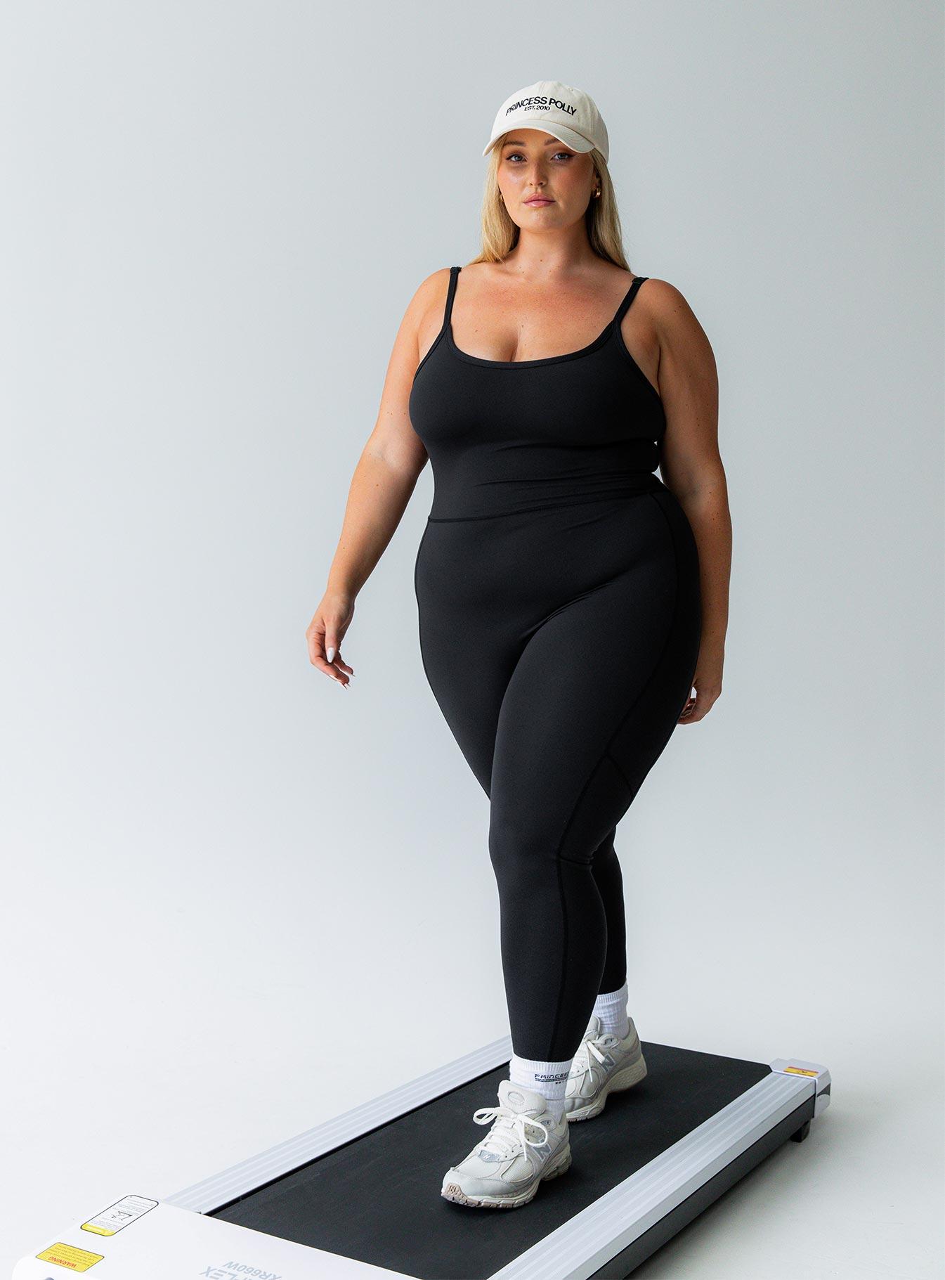 Go Getter Activewear Jumpsuit Black Curve Product Image