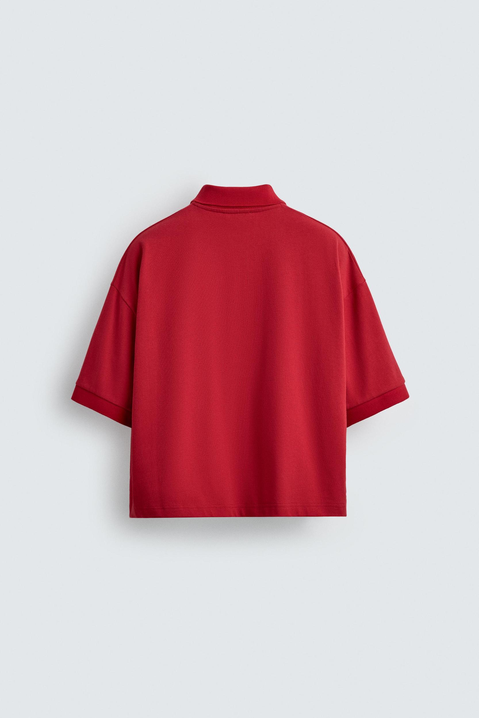 EMBROIDERED TEXT POLO SHIRT Product Image