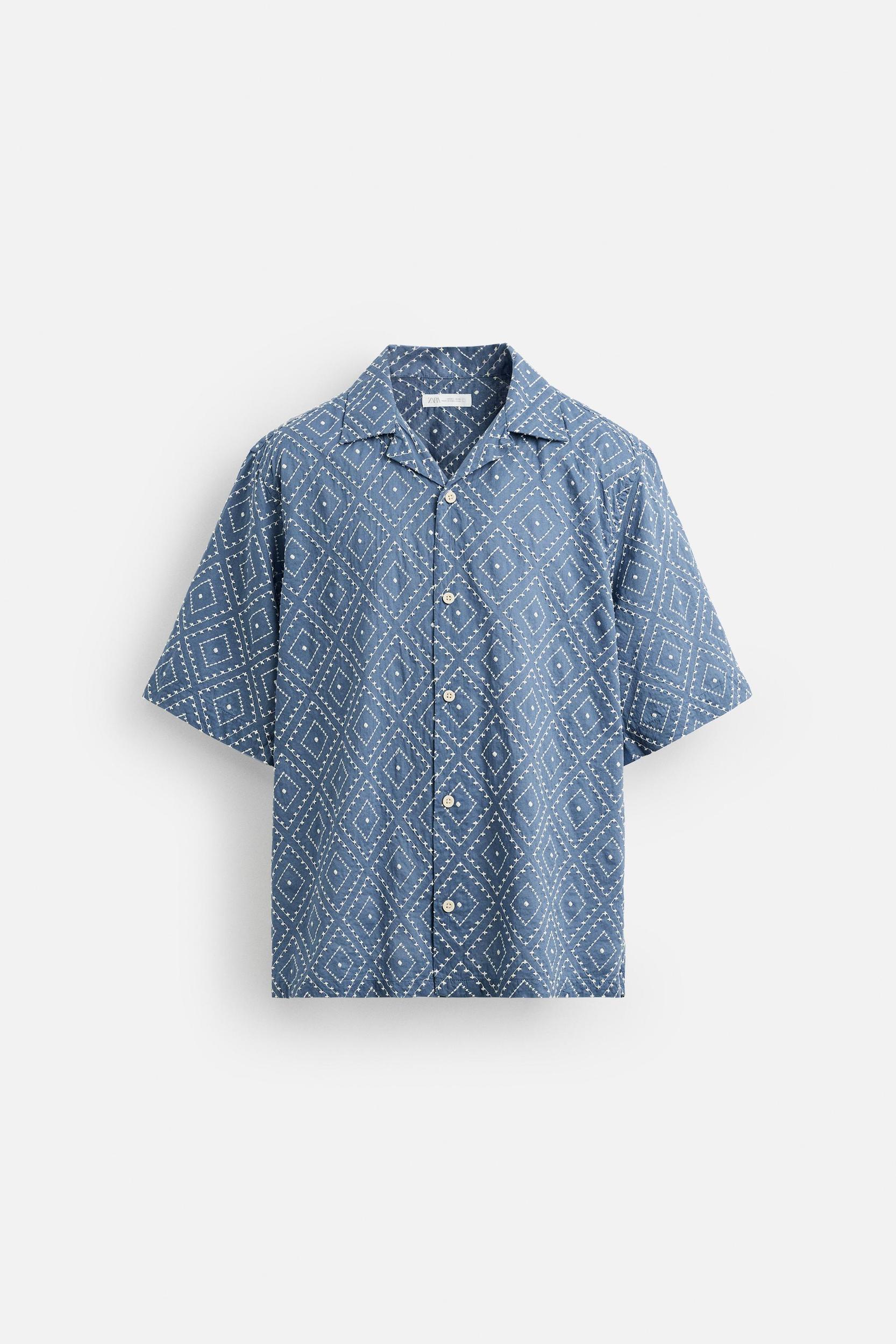 CONTRAST EMBROIDERY SHIRT Product Image