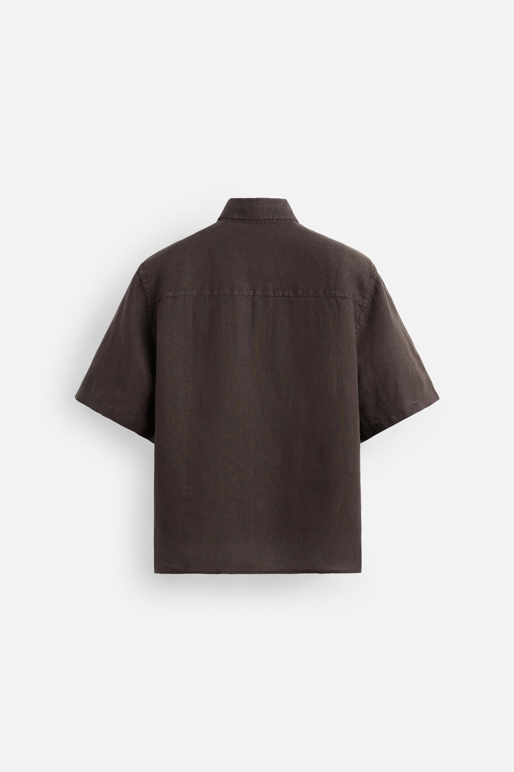100% WASHED LINEN SHIRT Product Image